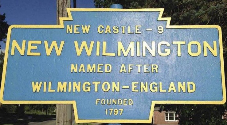New Wilmington Borough street sign